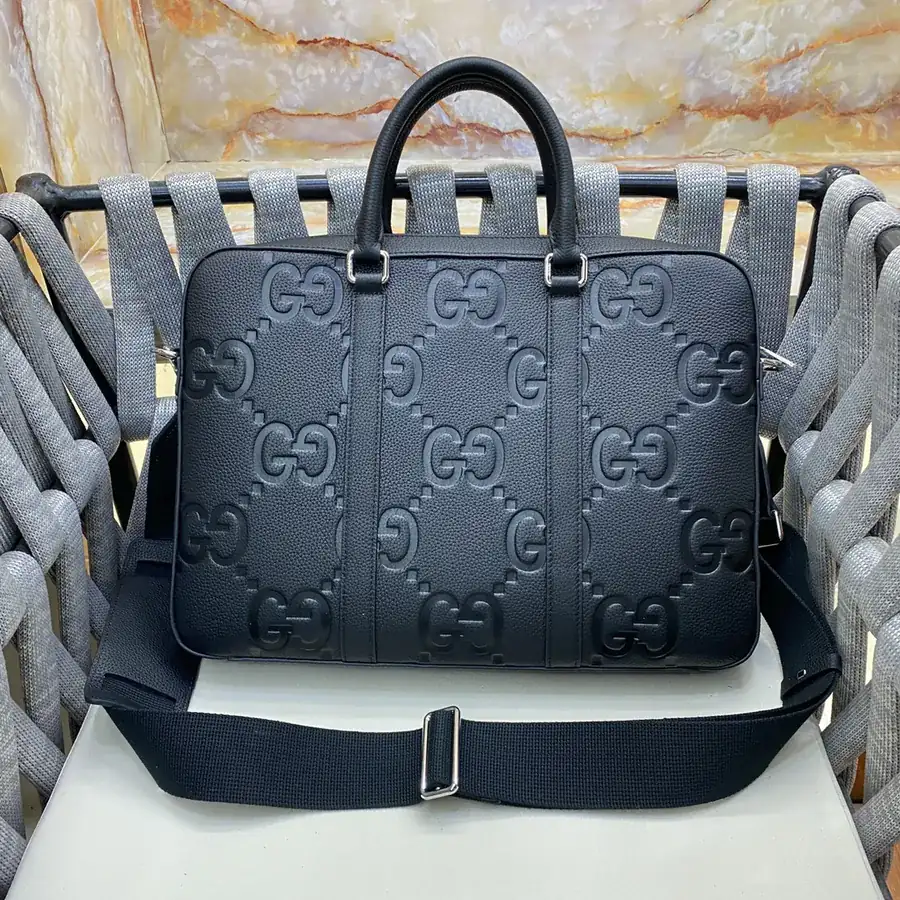 Gucci New Collection Bucket Bag in Grained Calfskin