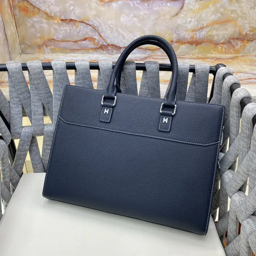 H Brand Casual Handbag Premium Leather, Black, Blue, Terracotta