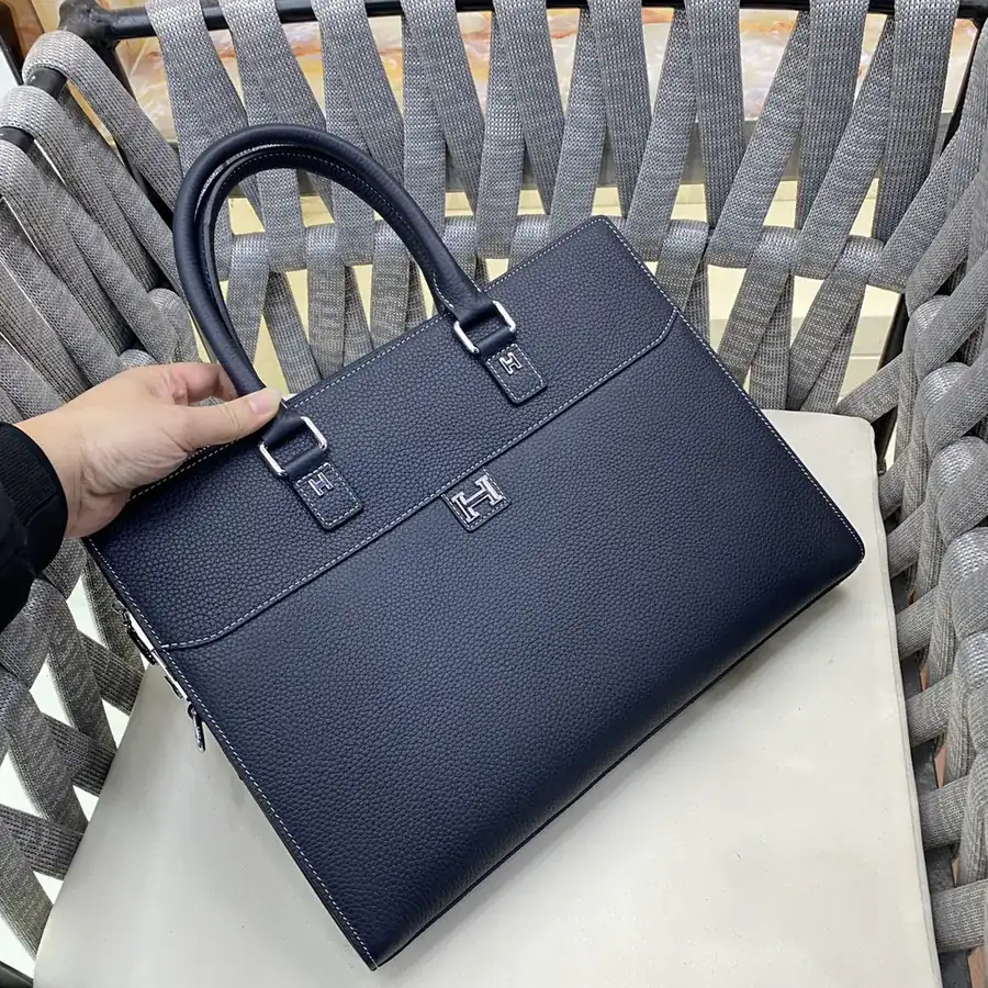 H Brand Casual Handbag Premium Leather, Black, Blue, Terracotta