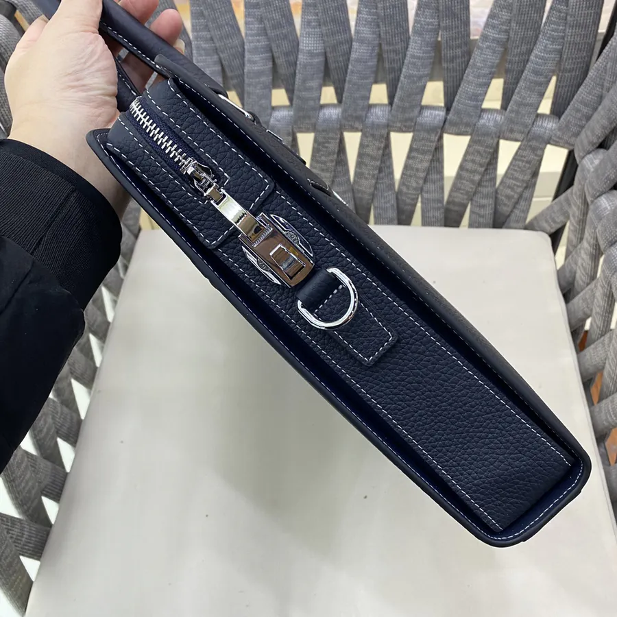 H Brand Casual Handbag Premium Leather, Black, Blue, Terracotta