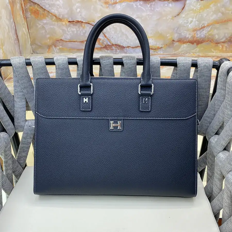 H Brand Casual Handbag Premium Leather, Black, Blue, Terracotta