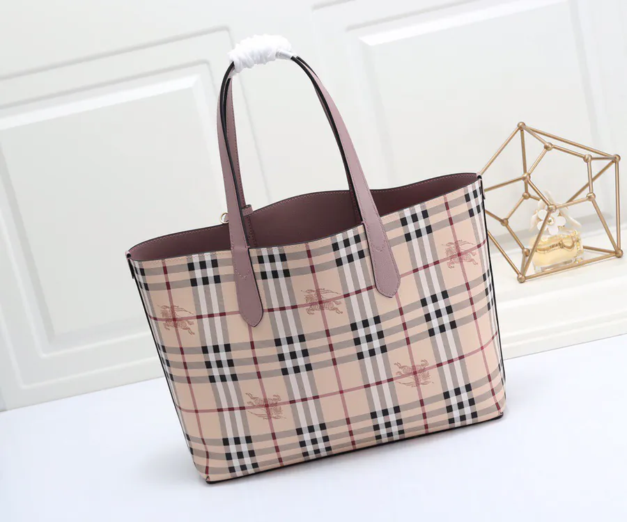 B House Upgraded Tote Bag Practical Functional Shopping Bag with Classic Leather Interior