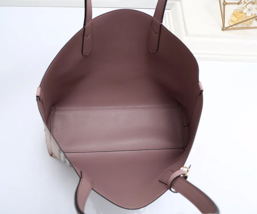 B House Upgraded Tote Bag Practical Functional Shopping Bag with Classic Leather Interior
