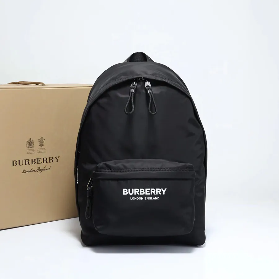 B Brand Upgraded Nylon Backpack with Letter Embroidery Logo