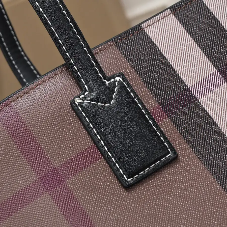Bur's Upgraded Honeysuckle Brown Checkered Tote Bag