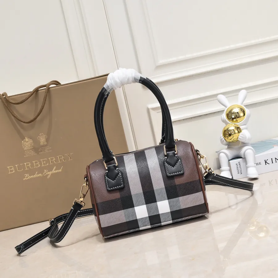 Bur Mini Bowling Bag in桦木棕格纹