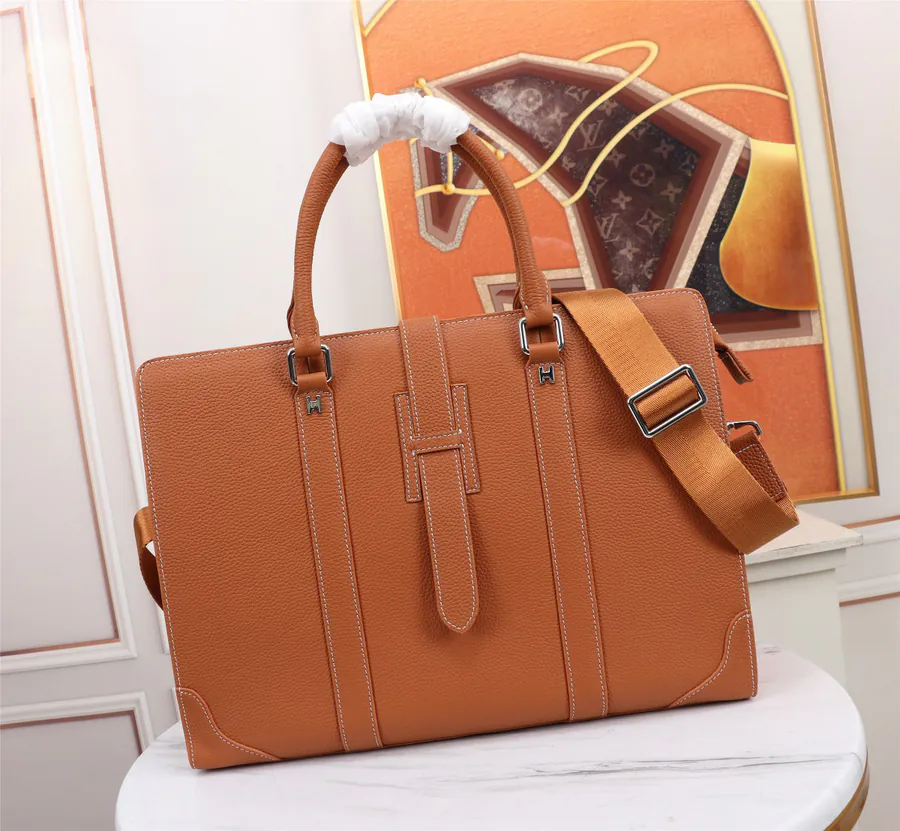Hermès 2022 New Trendy Briefcase with Premium Calfskin