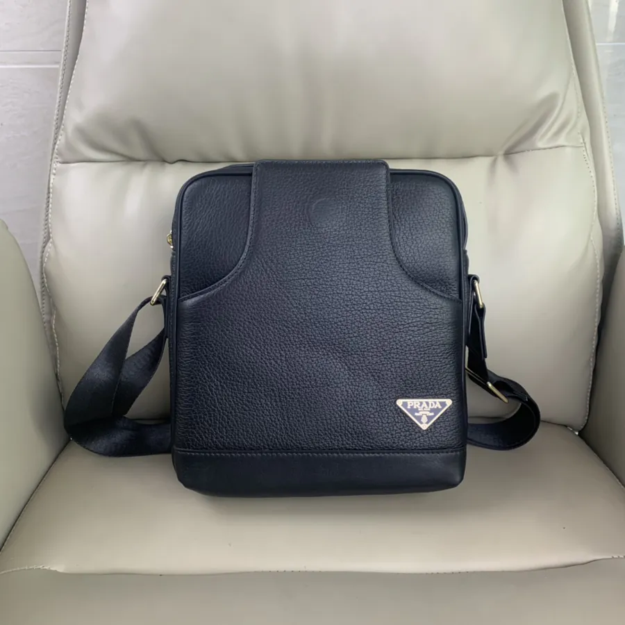 Prada Vertical Crossbody Bag Premium Calfskin, Elegant Design