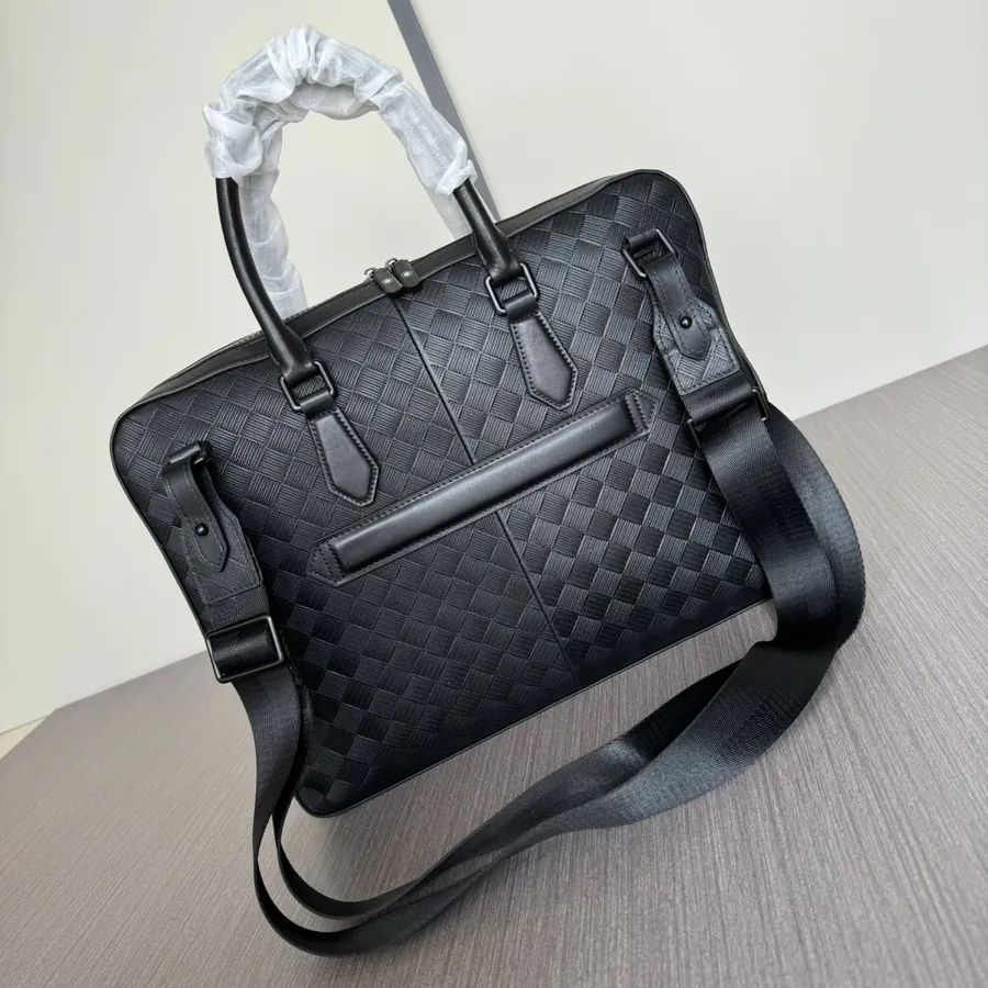 Mighty Dragon Business Bag Premium Italian Calfskin, 8431 1, Black