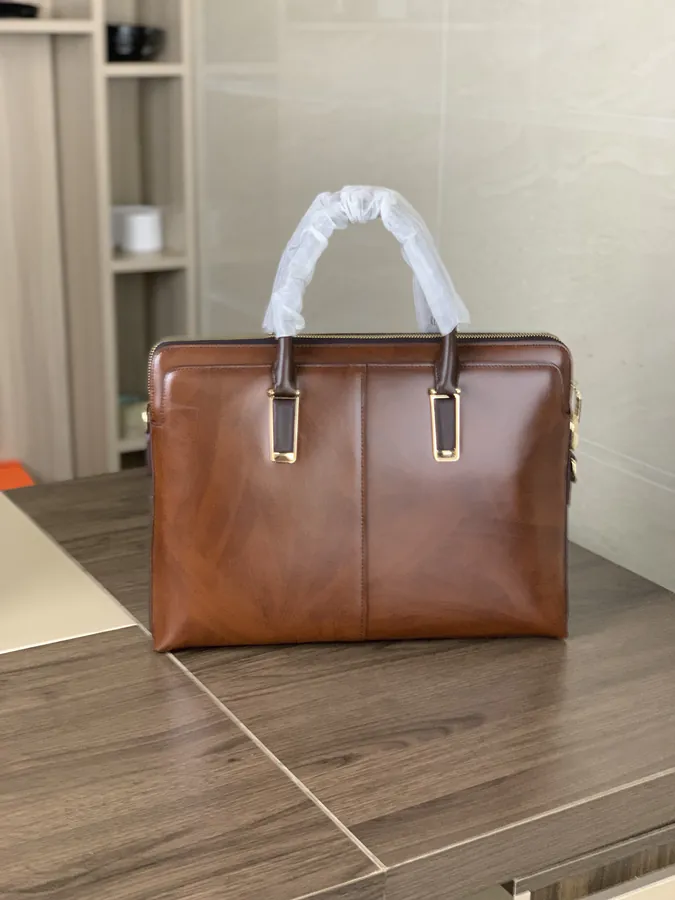 Montblanc Premium Leather Briefcase with Password Lock