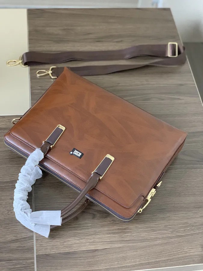 Montblanc Premium Leather Briefcase with Password Lock