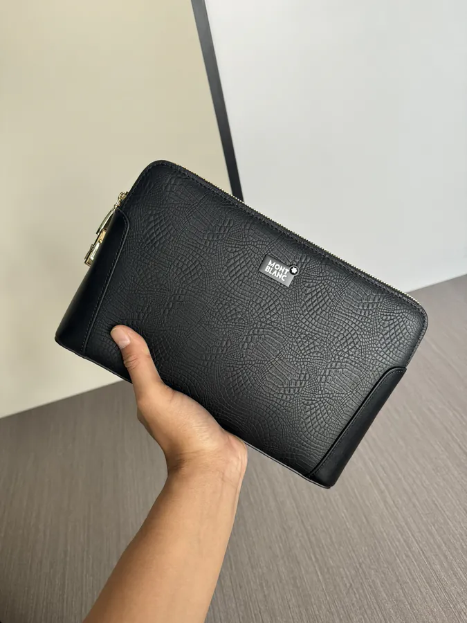 Mondaine Double Zip Password Lock Leather Tote