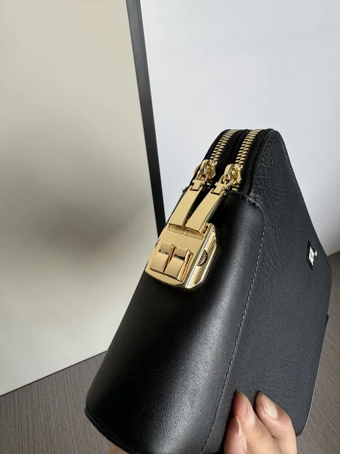 Mondaine Double Zip Password Lock Leather Tote