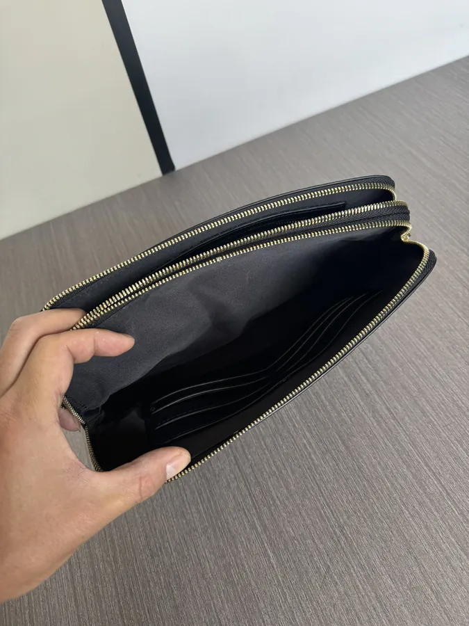 Mondaine Double Zip Password Lock Leather Tote
