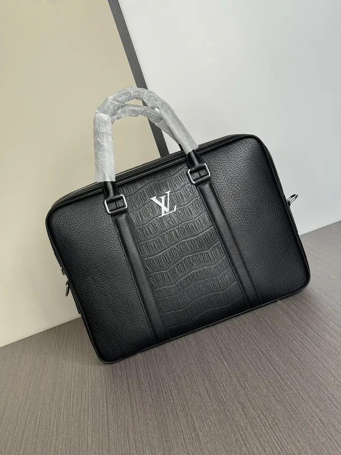 LV Premium Grained Calfskin Briefcase 8463 1