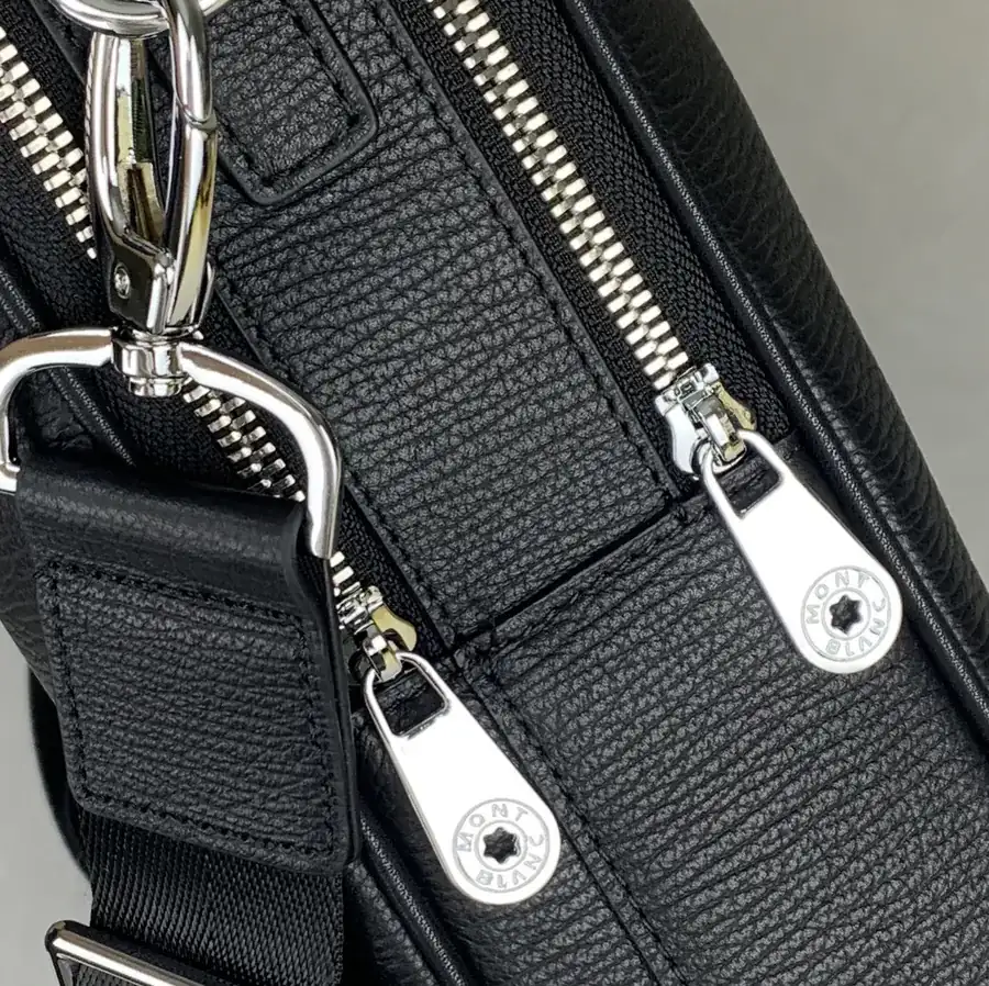 MONTBLANC Premium Briefcase with Double Zip High Quality Top Grain Calfskin