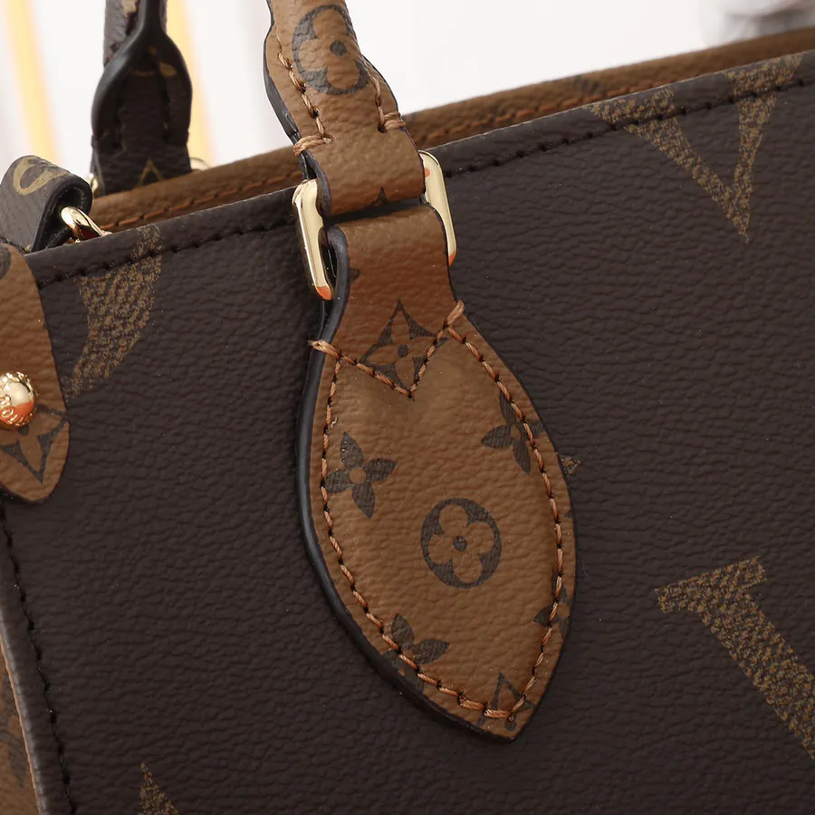 OnTheGo Mini Tote with Monogram and Monogram Reverse Canvas