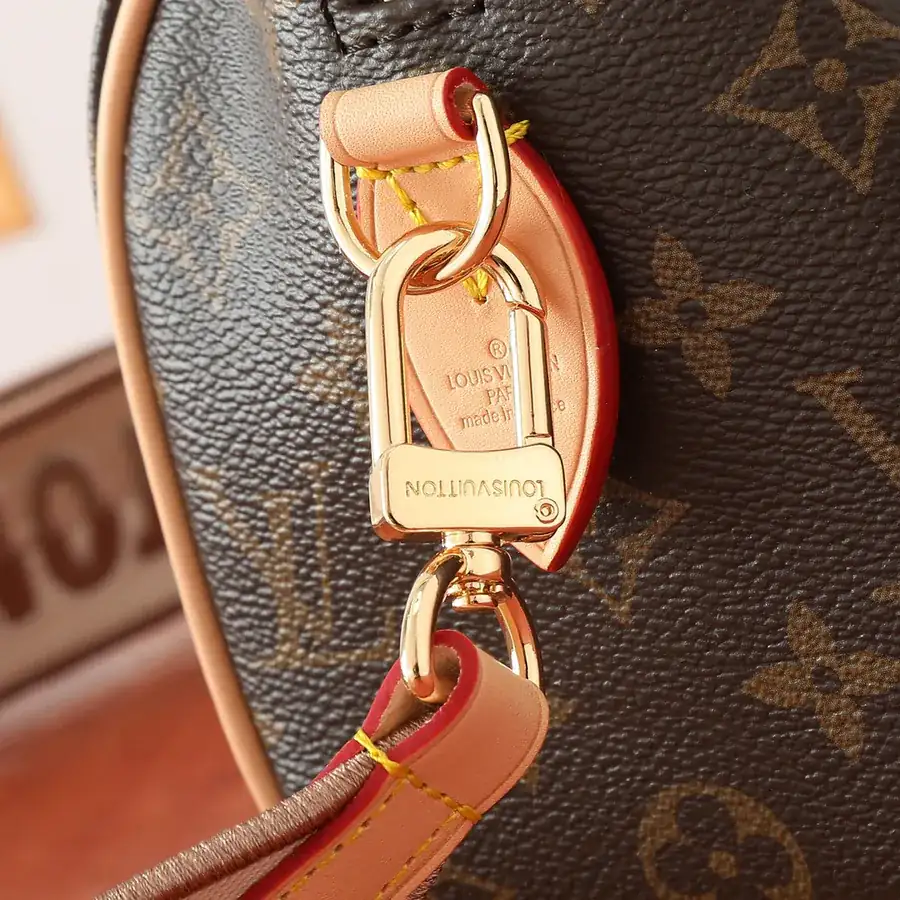 Speedy Bandoulière 20 Elegant Travel Bag with Monogram Canvas and Leather Trim