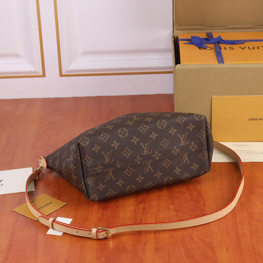 Boétie Small Zip Tote Bag with Monogram Canvas and Leather Trim