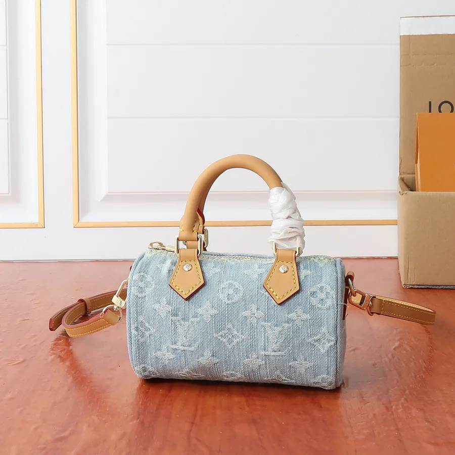 Nano Speedy Handbag in Denim Monogram