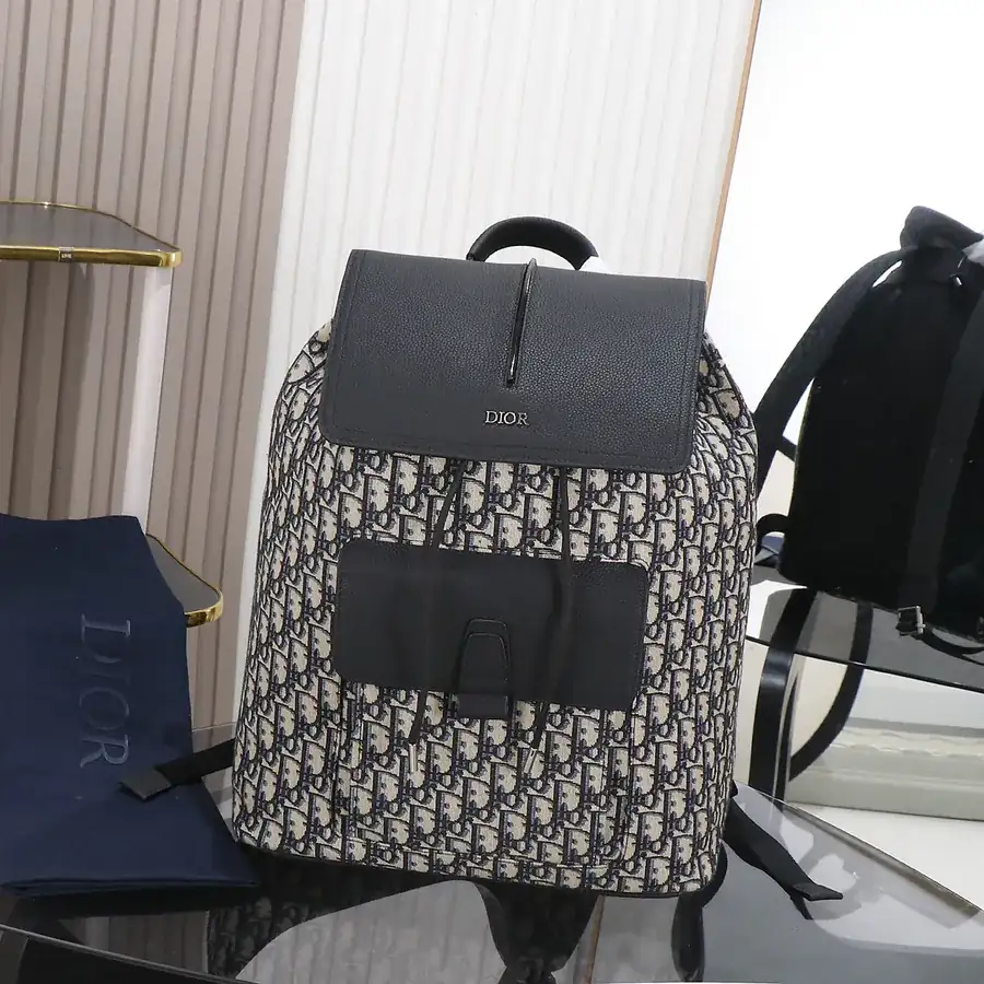 Dior Oblique Motion Backpack Beige & Black