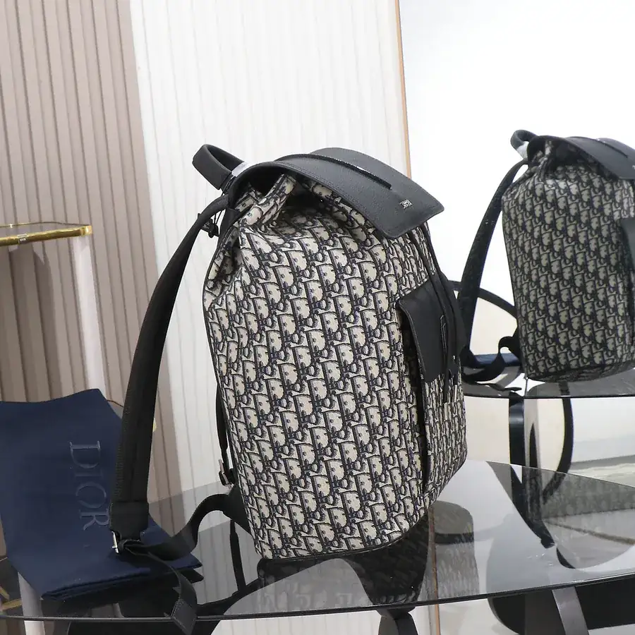 Dior Oblique Motion Backpack Beige & Black