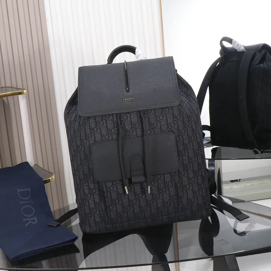 Dior Oblique Motion Backpack Beige & Black