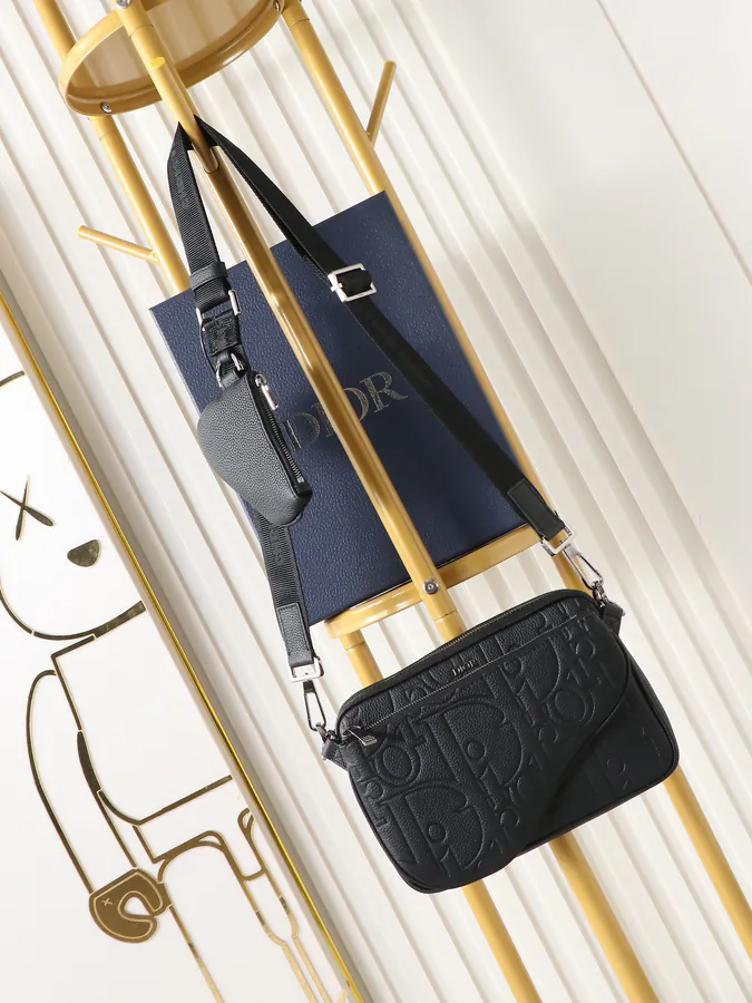 Gravity Print Satchel Set Handbag in Black
