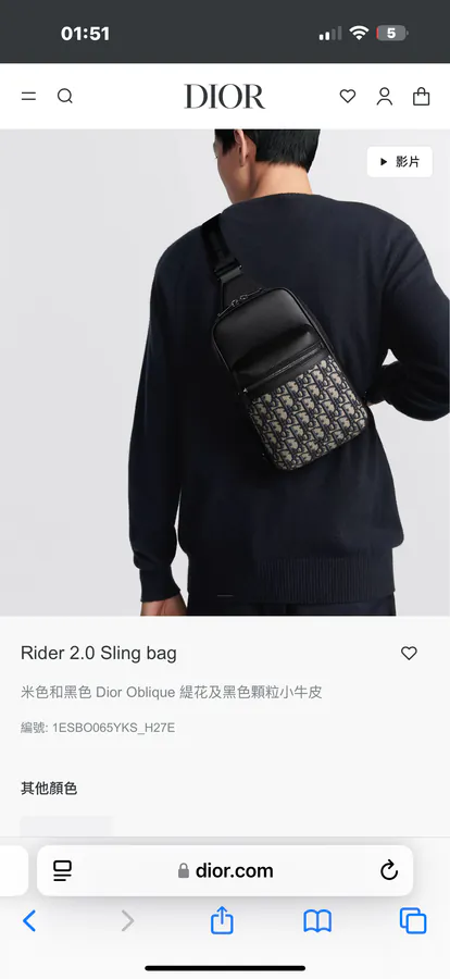 Rider 2.0 Sling Bag Elegant Design with Oblique Pattern