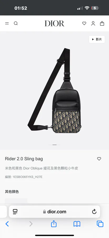 Rider 2.0 Sling Bag Elegant Design with Oblique Pattern