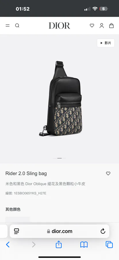 Rider 2.0 Sling Bag Elegant Design with Oblique Pattern