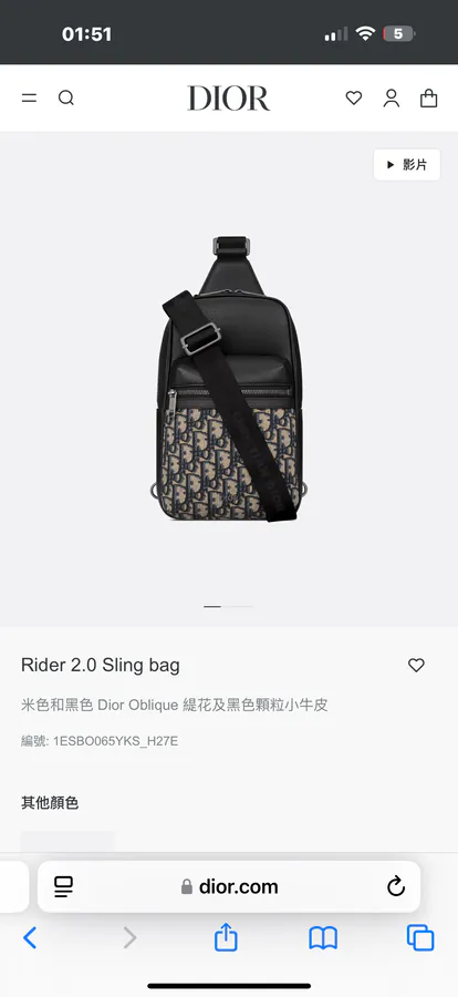 Rider 2.0 Sling Bag Elegant Design with Oblique Pattern