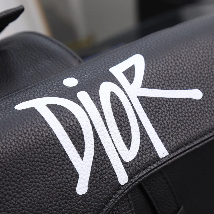 Dior Saddle Bag Black Grained Calfskin