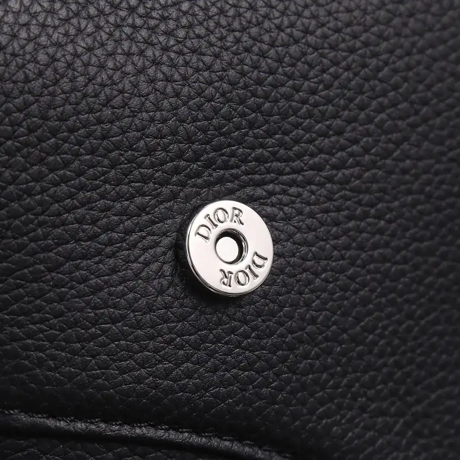 Dior Saddle Bag Black Grained Calfskin