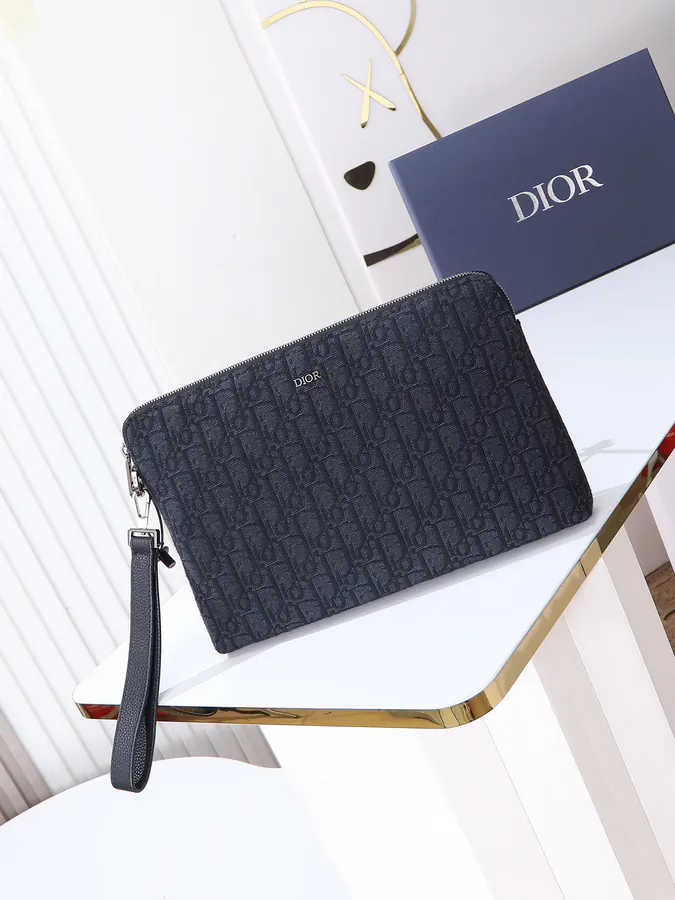 Dior Oblique Handbag with Detachable Leather Strap