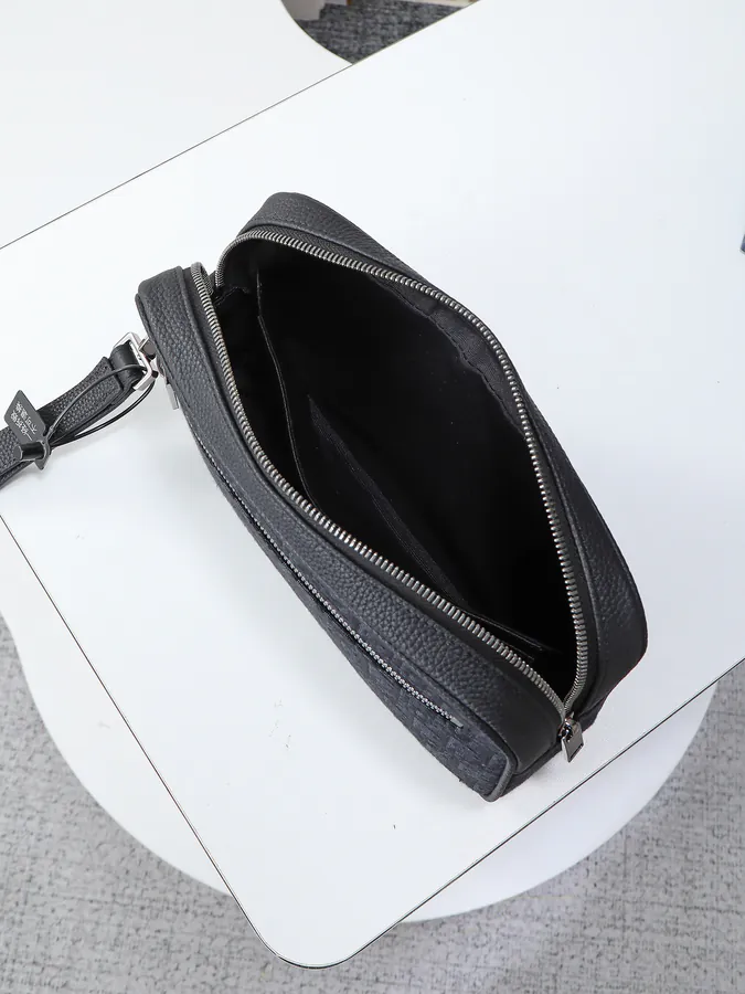 Dior Travel Cosmetic Bag with Oblique Print and Leather Trim