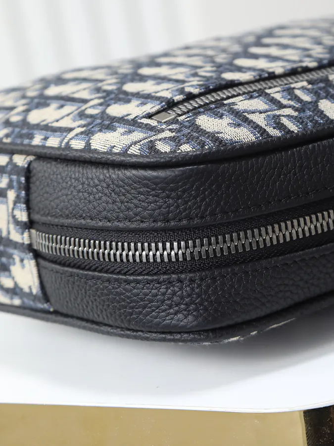 Dior Travel Bag with Leather Strap Oblique Print