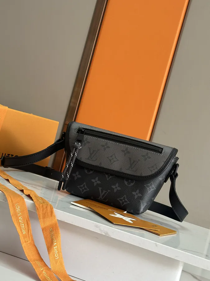 PULSE Mini Messenger Bag Monogram Eclipse Canvas