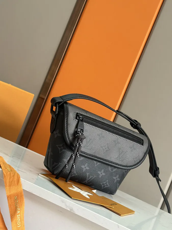 PULSE Mini Messenger Bag Monogram Eclipse Canvas