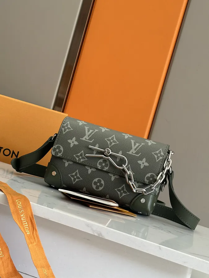 Steamer Mini Bag with Monogram Eclipse Reverse Canvas and Leather Trim
