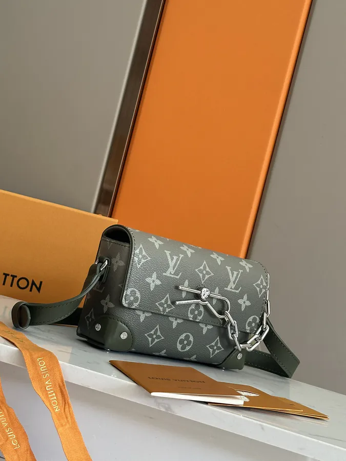 Steamer Mini Bag with Monogram Eclipse Reverse Canvas and Leather Trim