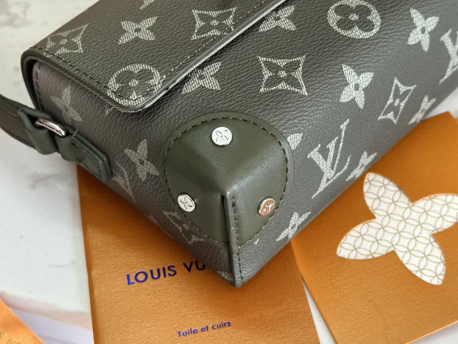 Steamer Mini Bag with Monogram Eclipse Reverse Canvas and Leather Trim