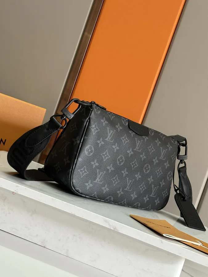 Pochette Accessoire XL Handbag with Monogram Eclipse Canvas