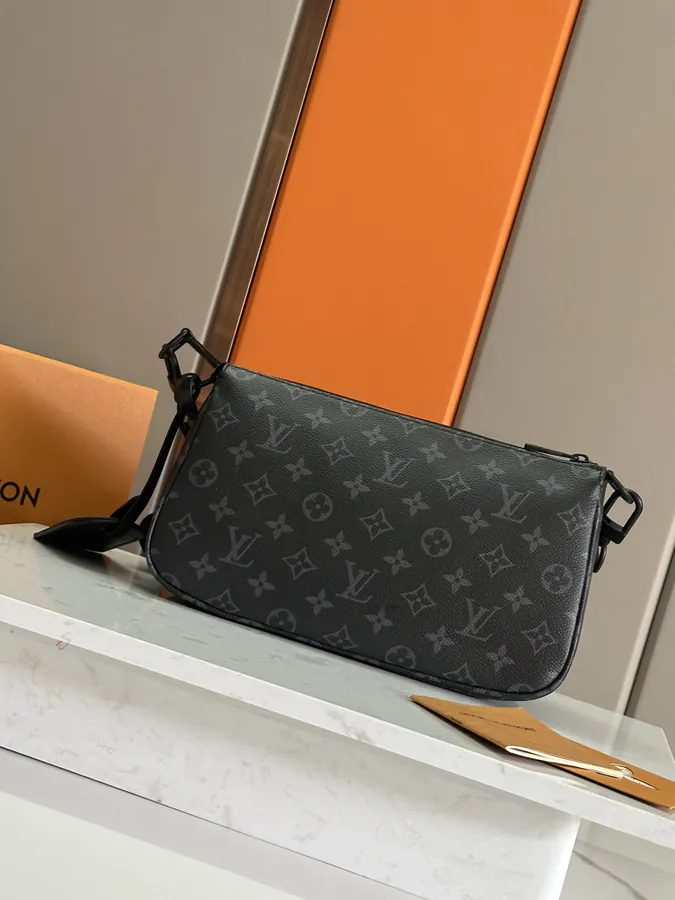 Pochette Accessoire XL Handbag with Monogram Eclipse Canvas