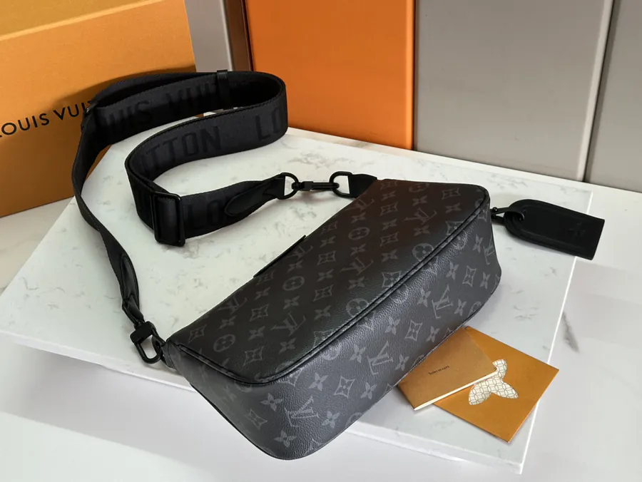 Pochette Accessoire XL Handbag with Monogram Eclipse Canvas
