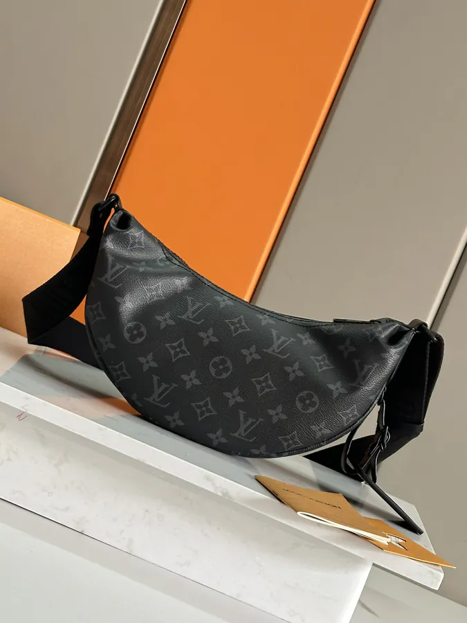 Hamac Mini Handbag Monogram Eclipse Canvas with Leather Trim