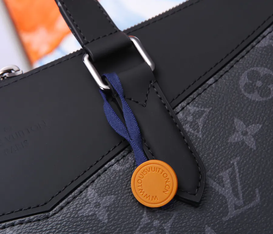LV Men's Briefcase M40566, Fragment Design Lightning Logo