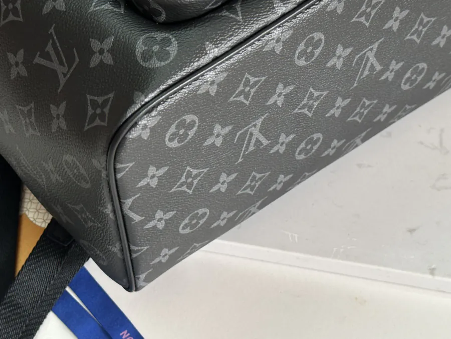 Montsouris Double Shoulder Bag with Monogram Eclipse Canvas and Leather Trim