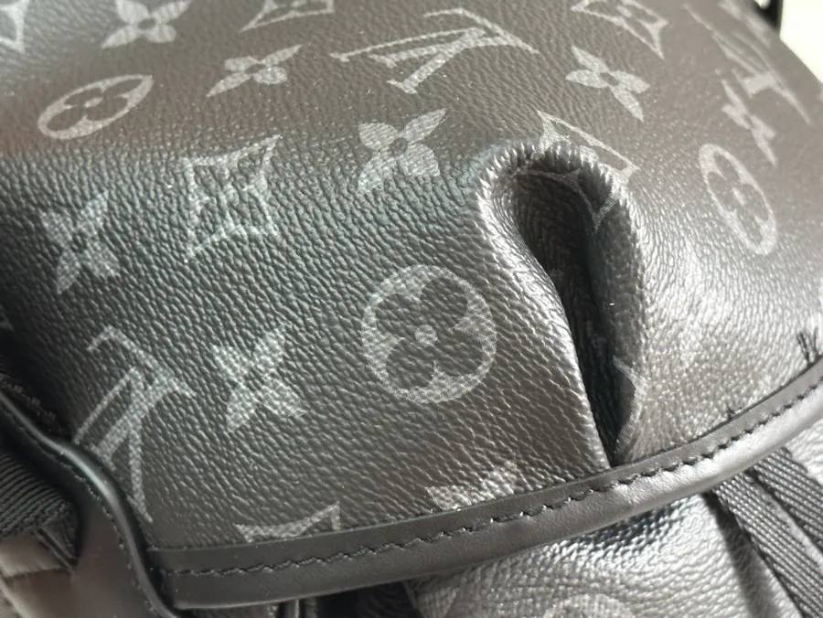 Montsouris Double Shoulder Bag with Monogram Eclipse Canvas and Leather Trim