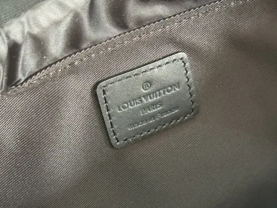 Montsouris Double Shoulder Bag with Monogram Eclipse Canvas and Leather Trim